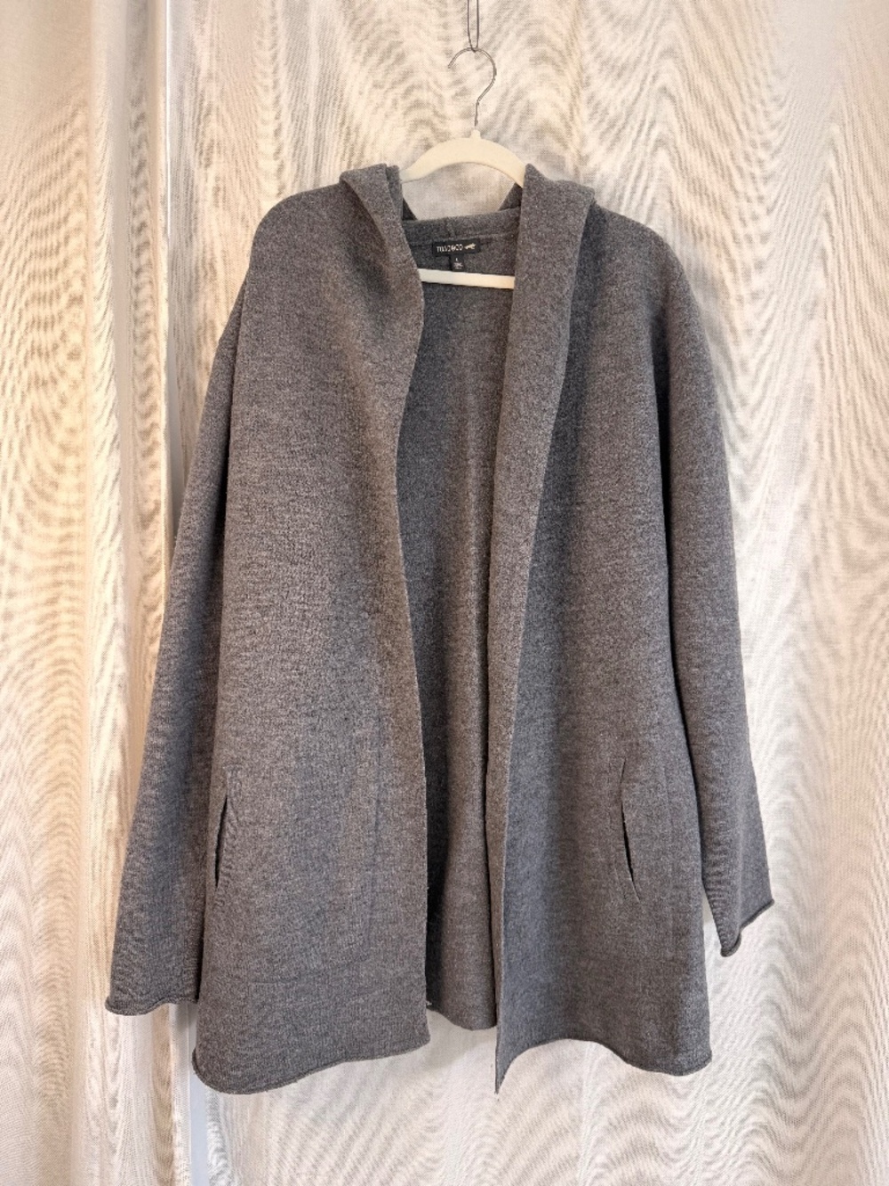 Toad&Co Grey Merino Wool Heartfelt Hoodie Large